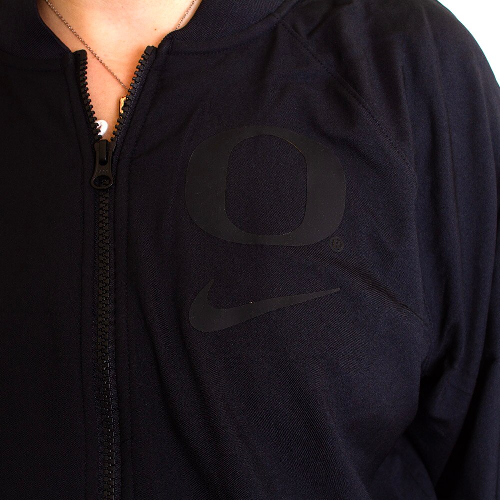 Classic Oregon O, Nike, Black, Coat/Jacket, Polyester, Women, Bomber style, 795243